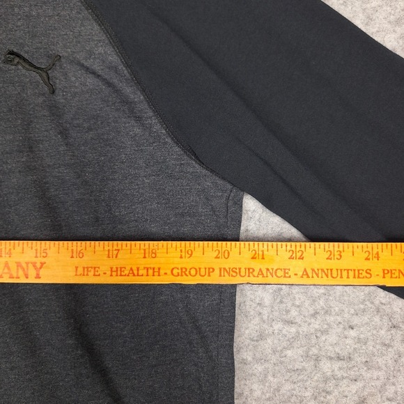 Puma Lightweight Hoodie Athleticwear Pullover Mens Large Gray‎ Colorblock - Picture 3 of 7